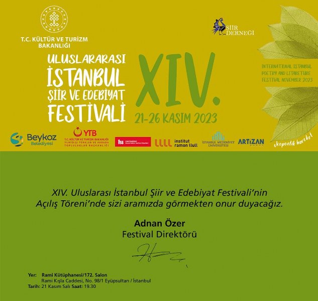 “İstanbul Şiir Ve Edebiyat Festivali” Beykoz’dan İlham Verecek