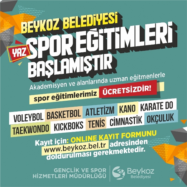 Beykoz’da Yaz Spor Eğitimleri Başlıyor