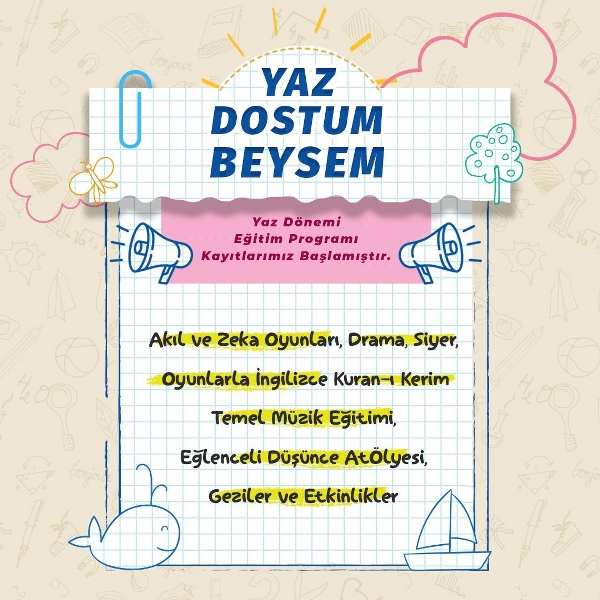 BEYSEM'de Eğlenceli “Yaz Dostum” Kayıtları Başladı