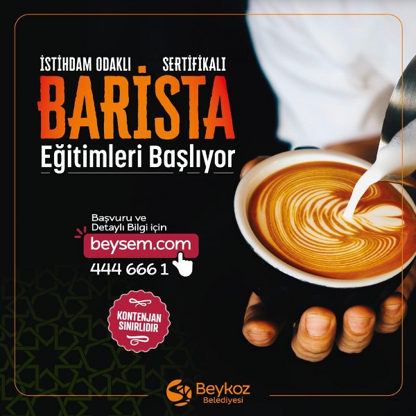 Beykoz’da Ücretsiz “Barista Eğitimleri” Başlıyor