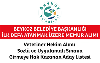 VETERİNER HEKİM ALIMI SÖZLÜ VE UYGULAMALI SINAVA GİRMEYE HAK KAZANAN ADAY LİSTESİ