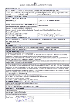 BEYTAŞ A.Ş. GEÇİCİ SÜRELİ HİZMET PERSONELİ ALIM DUYURUSU