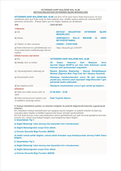VETERİNER SARF MALZEMESİ ALIMI